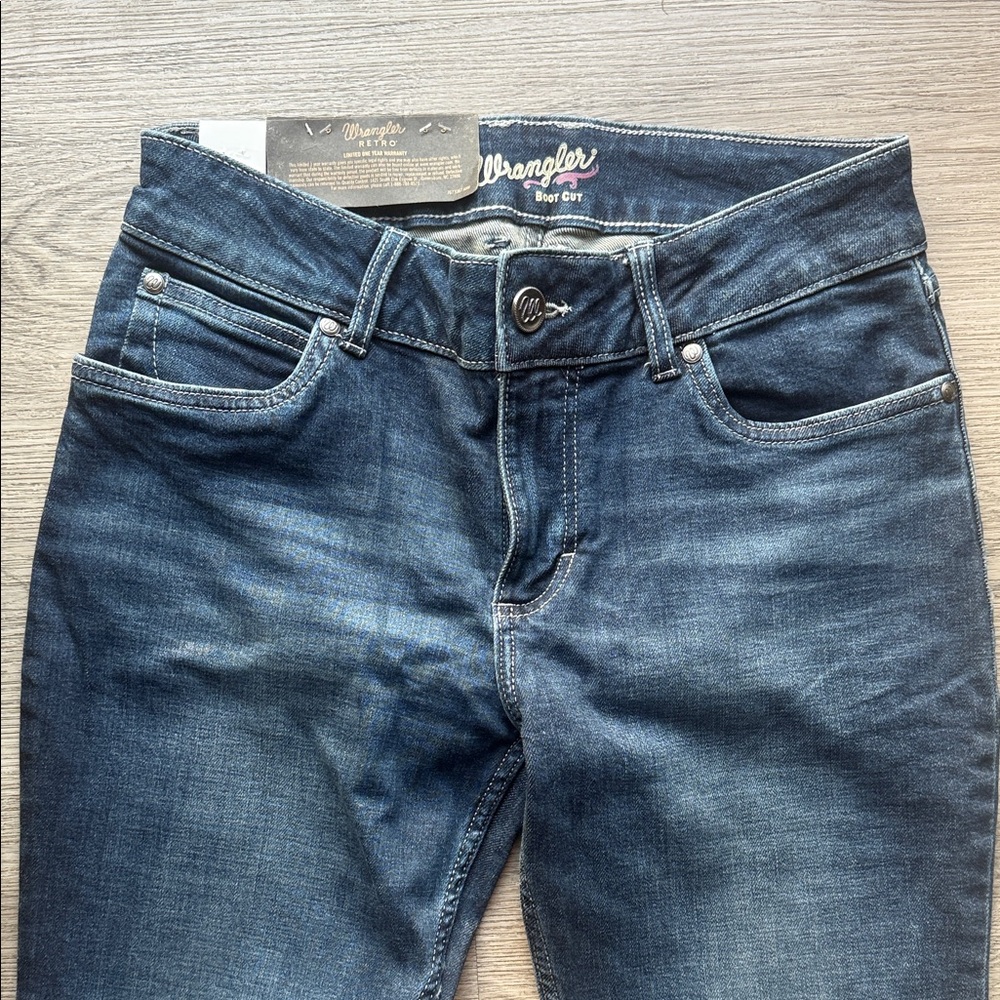 Wrangler Retro Dark Blue Bootcut Jeans